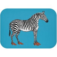 Zebra in Fersen Badematte von JemsUpcycling