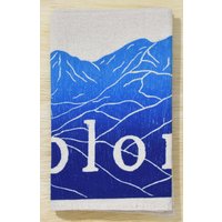 Mehlsack Küchentuch Geschirrtuch Colorado Gebirgskette Colorado Text von JenGStudios