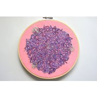 stickerei Kunst Home Decor Abstrakte Hand Genäht Handgemachte Kreuzstich Wand Textil Reifen von JenMDoherty