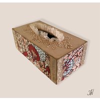 Taschentücherbox, Vintage Box Für Taschentücher, Schminktisch, William Morris Ornamente, Serviettenbox von JenWesBoutique