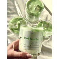 Kerze Iced Matcha Latte - Handgemachte Duftkerze Aus Soja Und Gel Wachs Geschenkidee Für Tee Matchaliebhaber Getränke Vegan Kerze Iced Matcha Latte - Handgemachte Duftkerze Aus Soja Und Gel Wachs Geschenkidee Für Tee Matchaliebhaber Getränke Vegan von Jendles