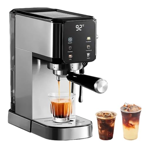 Jenmayt Espresso-Siebträgermaschine,Halbautomatische Espressomaschine,20 Bar,mit schwenkbarer Dampfauslauf,1L Wassertank,1350W,für 1-2 Tassen Espresso,Cappuccino,Latte Macchiato von Jenmayt