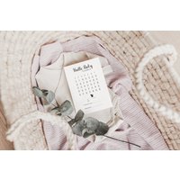 Baby Countdown Karte A6 | Storch Baby Countdown Karte A6 | Storch von JennFeli