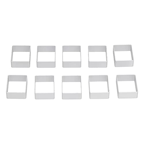 10 Stück/Set Edelstahl Mond Kuchenform Kleine Kekse Ausstecher Backform Set für Familienfeiern Urlaub Verwendung(Small rectangle) von Jenngaoo