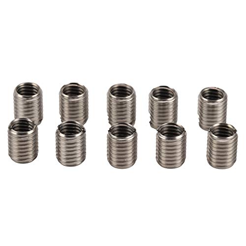 10 Stück Gewindeeinsätze, Innengewinde M10 x 1,5 mm Außengewinde M12 x 1,75 mm Reduziermutter Reparaturwerkzeug Set, Befestigungsteile mit unterem Loch von Jenngaoo