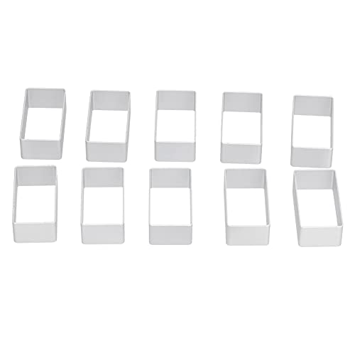 10 Stück Mond Kuchenform, Edelstahl Kleine Keksausstecher Backform Set für Familienfeiern Urlaub Verwendung (Big Rectangle) von Jenngaoo
