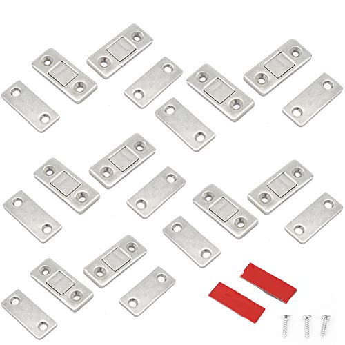 10 Stück Schrank Magnet, Magnetschnäpper Türmagnet Selbstklebend Ultra Dünn Tür Magnet Schublade Magnetverschluss für Balkontü Schrankmagnete Schiebetür Küchenschrank Magnetschloss von Jenngaoo