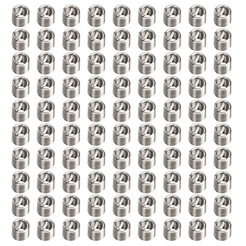 100 Stück Gewindeeinsätze, M2,5 x 0,45 Gewindereduziermutter Reparatureinsatz Edelstahl Kit Rohrverschraubungs Reduzieradapter(2D) von Jenngaoo