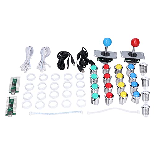 2 Spieler Arcade DIY Kit, USB Encoder Kit 8 Wege Joystick Kit Arcade Spiele LED Arcade Tasten Set Konsole DIY Zubehör Für Arcade Spielkonsole Videospiele DIY Tools 2 Spieler Arcade DIY Kit, USB Encoder Kit 8 Wege Joystick Kit Arcade Spiele LED Arcade Tasten Set Konsole DIY Zubehör Für Arcade Spielkonsole Videospiele DIY Tools von Jenngaoo