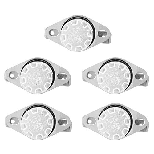 Jenngaoo 5 Stück 301 Thermoschalter AC250V 10A Thermostat Temperatur NO Schalter 40-150℃ (55°C) von Jenngaoo
