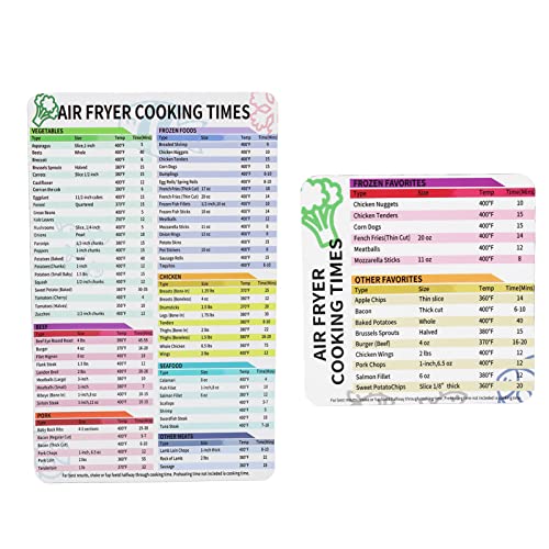 Air Fryer Magnetic Cheat Sheet Set, Cooking Times Chart Friteuse Magnetic Cheat Sheet Cooking Brat Time Reference Guide Cookware Accessories Air Fryer Magnetic Cheat Sheet Set, Cooking Times Chart Friteuse Magnetic Cheat Sheet Cooking Brat Time Reference Guide Cookware Accessories von Jenngaoo