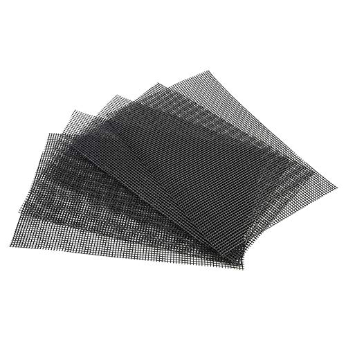 Jenngaoo 5 Stück Blumentopf Mesh Pad, Kunststoff Flower Pot Hole Mesh Pad, quadratische Bonsai Gitter Verhindert Bodenverlust, Garten Drainage Mesh - Schwarz (30x20cm) von Jenngaoo