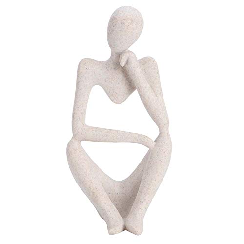 Denker Harz Skulptur, Denken Figur Modell Nordic Harz abstrakte Statue Skulptur Sammlung handgemachte Kunsthandwerk Geschenke für Home Office Desktop Bücherregal von Jenngaoo