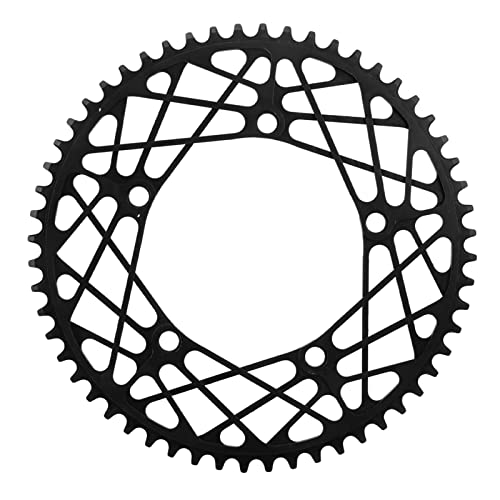 Fahrradkettenblatt, 56T Einzelkettenblatt aus Aluminiumlegierung, Leichte Verschleißfeste Fahrradkettenrad Kurbelplatte Für Rennrad, Mountainbike(Schwarz) von Jenngaoo