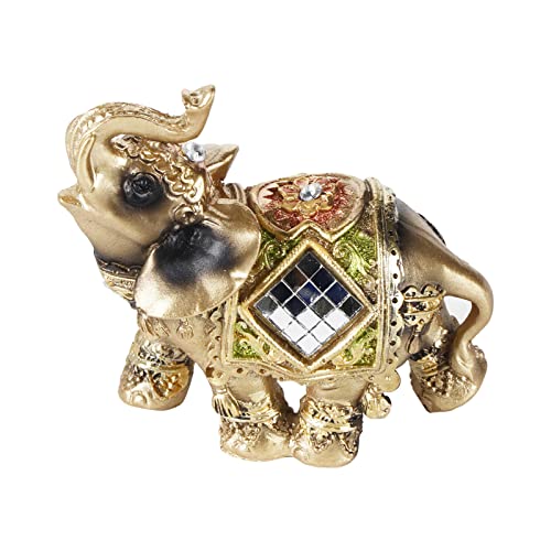 Feng Shui Green Grain Elefantenstamm Statue - Thai Elephant Sculpture Dekoration Reichtum Lucky Figurine Geschenk Home Office Dekor(S) von Jenngaoo