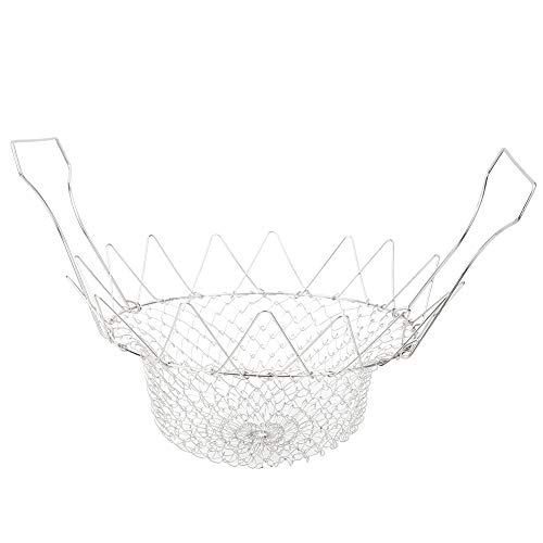 Frittierkorb, Edelstahl Dampfspülung Klappbratkorb Frittiertes Sieb für frittierte Lebensmittel oder Obst Küchenutensilien Kochnetz Gadgets Frittierkorb, Edelstahl Dampfspülung Klappbratkorb Frittiertes Sieb für frittierte Lebensmittel oder Obst Küchenutensilien Kochnetz Gadgets von Jenngaoo