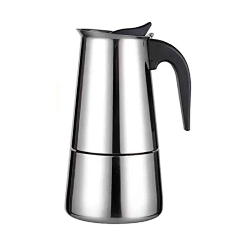 Herdplatten Espressomaschine, 2 Tassen/100 ml Edelstahl italienische Kaffeemaschine Moka Pot klassischer Café Maker für das Heimbüro von Jenngaoo