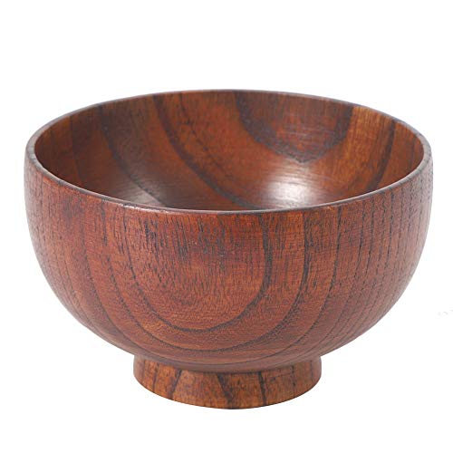 Holz Salatschüssel, handgemachte Jujube Schalen Dessert Salat Obstsuppe Snack Reis Müsli Pasta Nuss Kekse Schalen Servierschalen Home Kitchen Decoration(M 12cm) von Jenngaoo