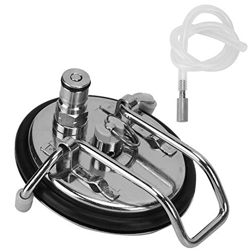 Kohlensäure Fassdeckel, Homebrew Carbonation Keg Deckel, Edelstahl Soda Beer Forced Carbonation Ersatz Kegs Kit mit 0,5 Mikron Diffusionsstein Kohlensäure Fassdeckel, Homebrew Carbonation Keg Deckel, Edelstahl Soda Beer Forced Carbonation Ersatz Kegs Kit mit 0,5 Mikron Diffusionsstein von Jenngaoo