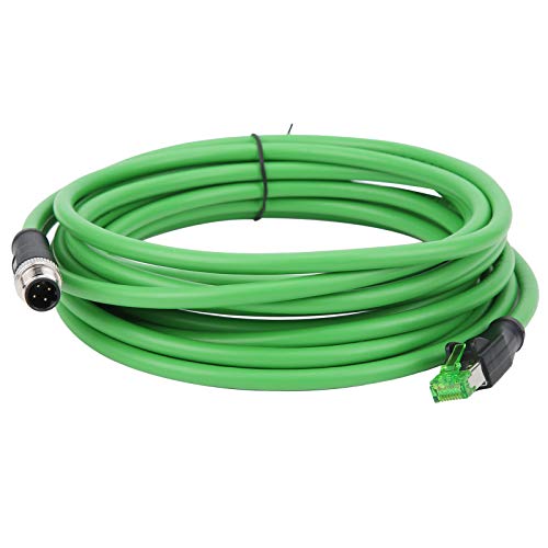 Jenngaoo Industrial Ethernet Kabel, M12 4 polig D kodiert auf RJ45, Geschirmtes High Flex Netzwerkkabel, IP67 Wasserdicht, ideal für Industrielle Anwendungen (5m/16,4Ft) von Jenngaoo