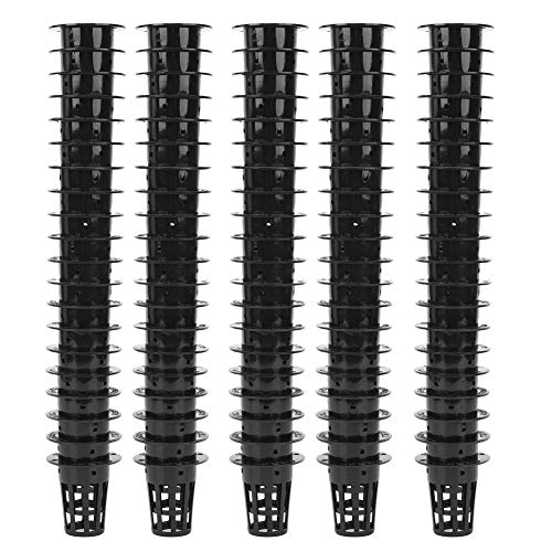 Jenngaoo 100 Stück Hydroponics Pot, Slotted Mesh Pot Basket Hydroponic System Bodenloser Pflanzentopf Gartenpflanze Anbau von Gemüsesamen Keimt Kindergartentöpfe (Schwarz) von Jenngaoo