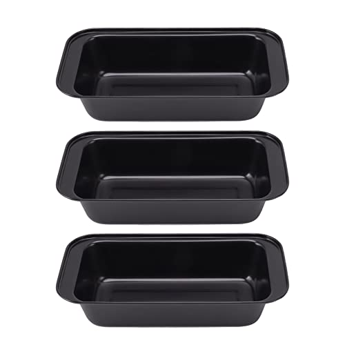 Jenngaoo 3 Stück Antihaft Backform, 25x13x6 cm Brotbackform aus Kohlenstoffstahl Rechteckige Kastenform Brot Toast Box Form zum Backen von Brot, Kuchen zu Hause von Jenngaoo