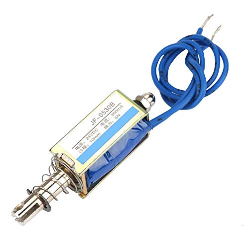 Jenngaoo Elektromagnetmagnet, DC 5N 300mA 10mm Push Pull Magnet Elektromagnet Automatisierungssteuerung JF-0530B (24V) von Jenngaoo