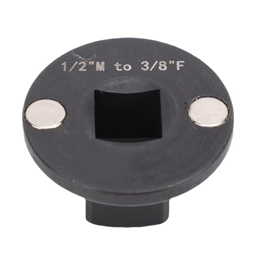 Jenngaoo Flachstufen-Impact-Stecknuss-Adapter, magnetische Sicherung kompatibel mit Hand- und Impact-Werkzeugen stapelbares Design Chrom-Vanadium-Stahl Reduzieradapter für beengte (1/2 "M-3/8 f) von Jenngaoo