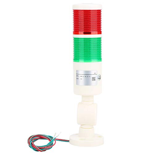 Jenngaoo LED Warnleuchte, blinkende Notfall Blitzlichtmaschine, Warnleuchte für industrielle Signallichtanzeige Rot Grün Dauerlicht auf DC 24V Jenngaoo LED Warnleuchte, blinkende Notfall Blitzlichtmaschine, Warnleuchte für industrielle Signallichtanzeige Rot Grün Dauerlicht auf DC 24V von Jenngaoo