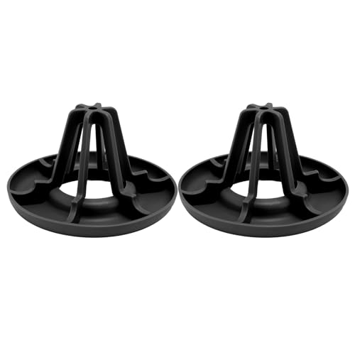 Jenngaoo Multifunktionales Wasserflaschen-Trockengestell, 2 Stück Hohldesign Leichtes Flaschenhalter mit integrierter Basis zur Wassersammlung, für Flaschen ab 4 cm Durchmesser aus (Grau) (Schwarz) von Jenngaoo