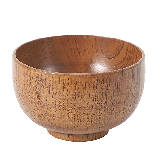 Salatschüssel Holz, handgemachte Jujube Schalen Dessert Salat Obstsuppe Snack Reis Müsli Pasta Nuss Kekse Schalen Servierschalen Home Kitchen Decoration (S 11cm) von Jenngaoo