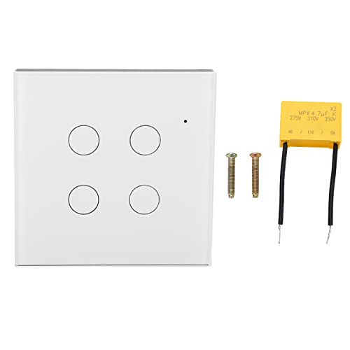 Jenngaoo Smarter Lichtschalter, WiFi RF433 Dimmer Neutral Live Wire Smart Dimmerschalter Mit Touchscreen Smart Wall Light Switch Für Zuhause von Jenngaoo