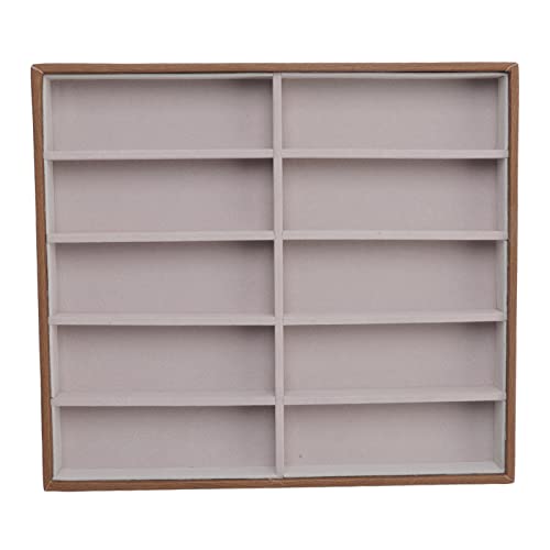 Jenngaoo Sonnenbrillen Display Tablett, 10 Gitter/12 Gitter PU Holzmaserung Sonnenbrillen Aufbewahrungsbox Brillen Organizer Box für den Laden im Einzelhandel(10 Grids) von Jenngaoo