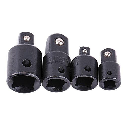 Stecknuss Adapter Set 4 tlg, Adapter 3/8 auf 1/4, 1/2 auf 3/8, 1/4 auf 3/8, 3/8 auf 1/2, Steckschlüssel Set 1/4" 1/2" 3/8" Zoll Adapter Ratsche Set für Schlagratschenschlüssel von Jenngaoo