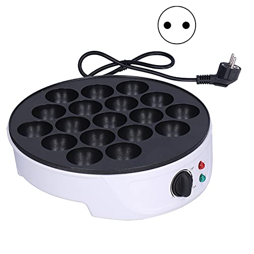 Takoyaki Maker, Elektrischer Eierwaffeleiser Antihaft-Küchenbackwerkzeug für Takayaki Octopus Ball Cake Pops Bubble Egg Waffle 220-240V 50-/60Hz 750W - Weiß(EU Plug) von Jenngaoo