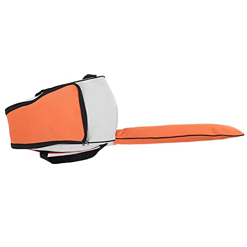 Jenngaoo Tragbare Kettensägentasche, Oxford Stoff wasserdichte Kettensägen Tragetasche robuste Kettensägentasche Rasenmäher Tragetasche Schutzbox(Orange) von Jenngaoo