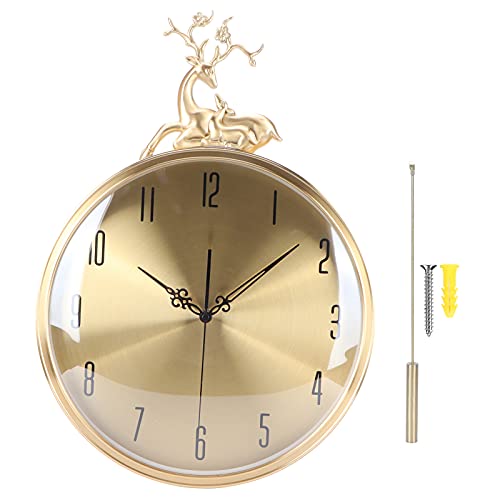 Jenngaoo Wanduhr Pendeluhren, Ative Kupfer Wanduhr mit Leisem Uhrwerk für Wohnzimmer Schlafzimmer von Jenngaoo