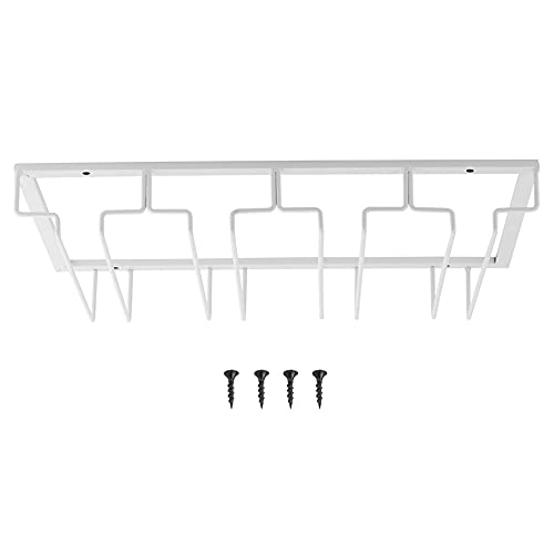 Jenngaoo Weinbecherregal, Unter dem Schrank Stemware Weinglashalter - Rechtwinkliger Wandbehang Brille Aufhänger Display Regal Organizer für Küchenbar - Weiß (4 Rows) von Jenngaoo
