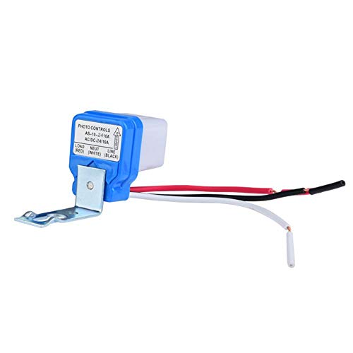 Mini Dämmerungsschalter - Dämmerungssensor Lichtsensor Twilight Switch - Automatischer Lichtsteuerungssensor für Außenbereich mit Lichtschalter AC 12V/24V/110V/220V 10A(24V) von Jenngaoo