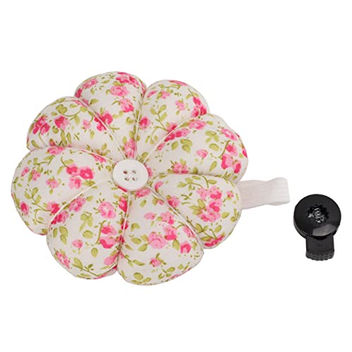 Pumpkin Shape Cute Cartoon Pin Cushion Needle Holder with Elastic Wristband, Strong Washable Needle Collector Exquisite Design for Sewing Enthusiasts Mothers Grandmothers (Blumenform) von Jenngaoo