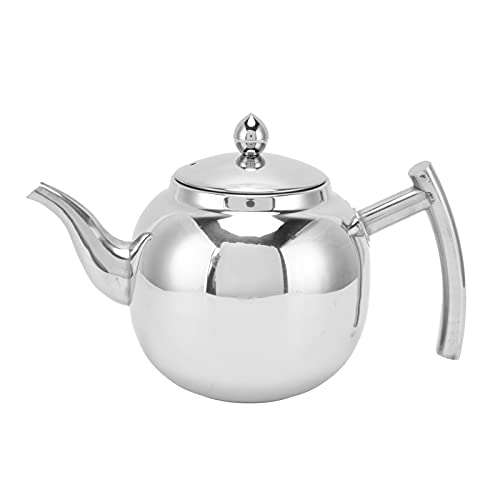 Teekanne Edelstahl, Induktions Kaltwasserkessel mit herausnehmbarem Infuser Herdsicherer Teekessel für Tee und Kaffee in großen Mengen (800ml) von Jenngaoo