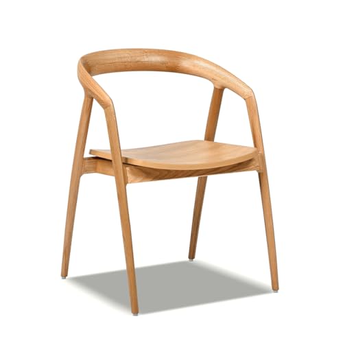 Jennifer Taylor Home Raphael Skandinavischer Esszimmerstuhl, Eichenholz, 53,3 cm, warmes natürliches braunes Eichenholz von Jennifer Taylor Home