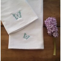 2Er-Set Geschirrtücher Mit Schmetterlingsmotiv von JenniferHeleneHome