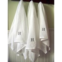 3Er Set Handtücher Mit Monogramm von JenniferHeleneHome