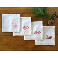 Personalisierte Weihnachtsmorgen Servietten-Set von JenniferHeleneHome