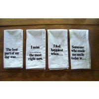 Set Mit 4 Konversations-Servietten - Sie Wählen Die Anweisungen von JenniferHeleneHome