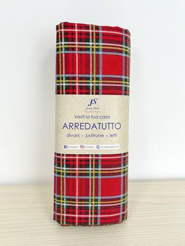 Jenny Sesal Arreditutto Tagesdecke Gran Foulard Sofaüberwurf Stoff LONETA – Schottisches Muster Doppelbett von Jenny Sesal