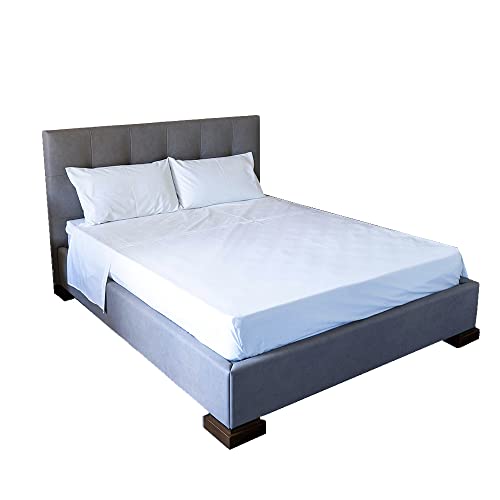 Jenny Sesal Bettwäsche-Set – unifarben – Made in Italy komplett für Doppelbett – Einzelbett – französisches Bett – Bettwäsche-Set + Kissenbezüge (weiß, französisches Bett) von Jenny Sesal