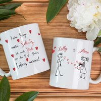 Personalisierte Tasse, Name, Geschenk, Sublimation, Spruch, Wunschtext Wunschname, Liebe, Partner Bedruckt, Keine Sorge Schatz von JennysKreativstube