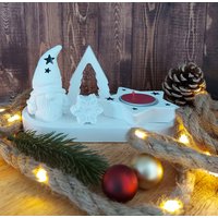 Kerzenständer, Deko Kerzenteller, Geschenkset, Mitbringsel, Weihnachten, Dekoration, Raysin, Advent, Stabkerze von Jennysplotterwelt